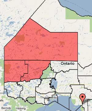 Map of Restricted Fire Zone
