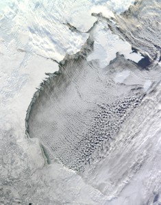 NASA Image of 'Cloud Streets' over Hudson's Bay