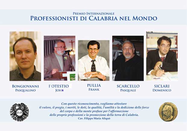 Domenico Aliquò Cultural Association of Reggio Calabria Award