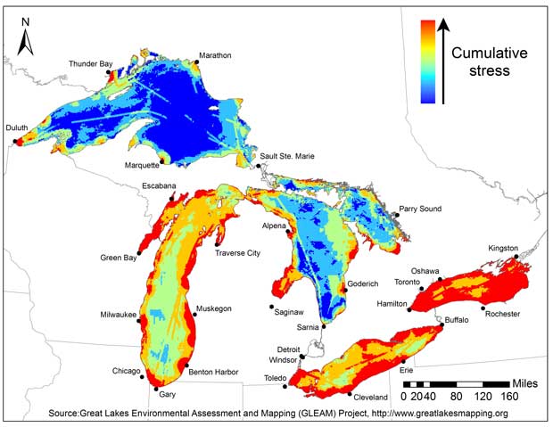 Great Lakes study reports stress