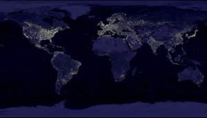 The Earth at Night - large cities have a wide reach impacting climate for thousands of miles