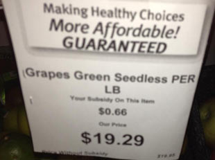 $19.29 per pound for fresh green grapes - would you pay that price?