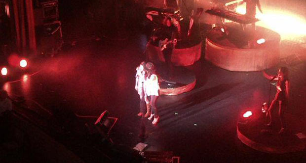 Nelly Furtato and Capri Ruberto Anderson on Stage
