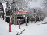 Kam River Park - The snow is clear everywhere in the area - Except the walkways into the park