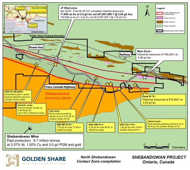Golden Share Resources – Shebandowan Update