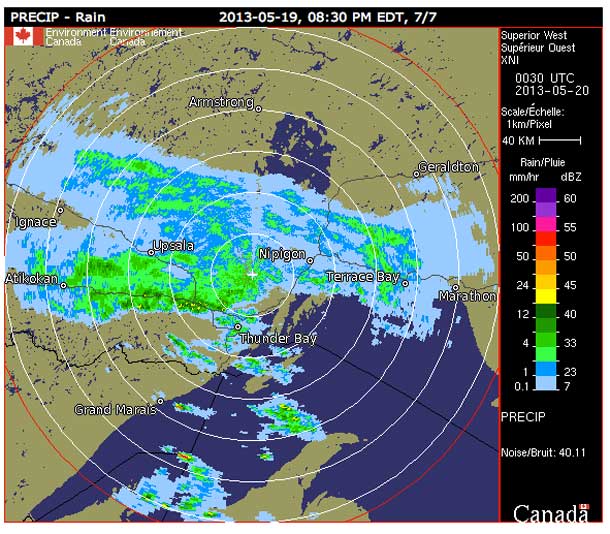 Rainfall Warning Declared for Thunder Bay