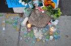 Candlelights still burning on May Street