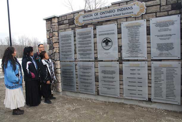 Anishinabek Nation monument to Residential School Survivors