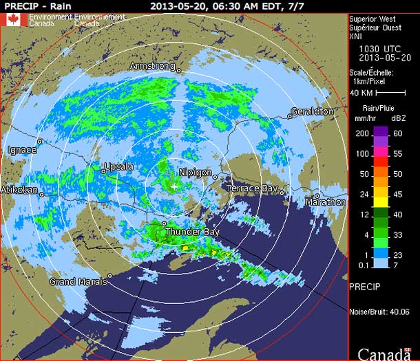 Rainfall Warning Radar Image