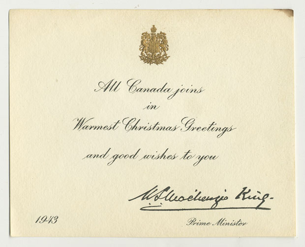 All Canada joins in warmest Christmas greetings and good wishes to you