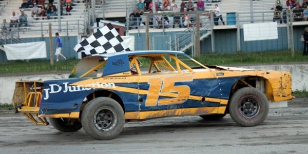 #15 Ron Westover claimed his third feature win in three events at the track this season.