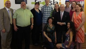 Business owners celebrate with Minister Gravelle