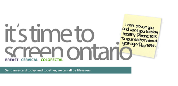 Cancer Care Ontario (CCO) launching “Time to Screen”