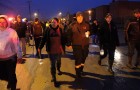 Somber walk to honour the Air Crew - Photo by Chris Kat