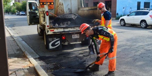 Repair crew was on site fixing the pothole in less than twenty-four hours