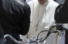 Pope Francis presented with Harley Davidson motorcycles