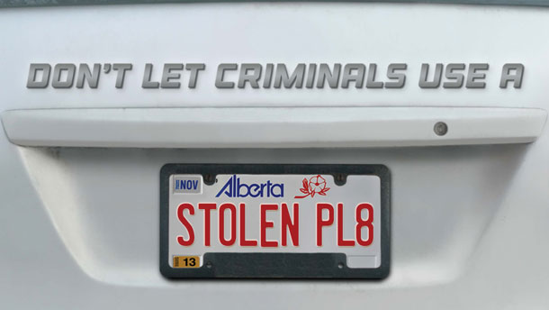 To combat licence plate theft, Edmonton Police offer free security screws
