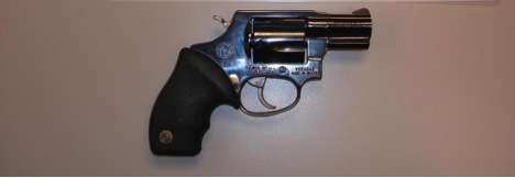 A loaded .38 revolver seized from a traveller at the Fort Frances POE on August 14, 2013