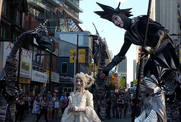 The Toronto Buskerfest is generating amazing excitement on Yonge Street