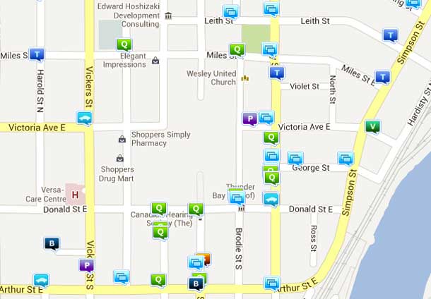 Crime Map for September in the Fort William Business District