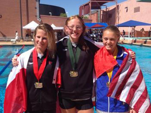 Caeli McKay, Molly Carlson & Alison Gibson - Two medals for Canadian Divers