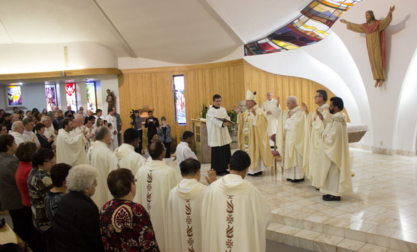 Ordination of a new Priest at St. Anthony's Church on Hilldale Road.