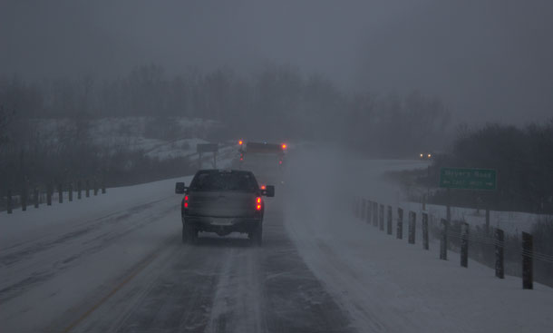 Winter road conditions have arrived in Northwestern Ontario