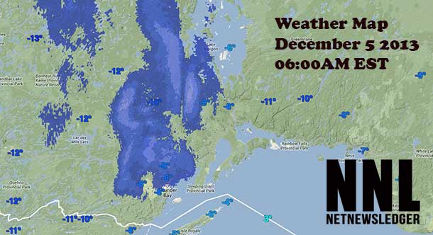 Winter Storm has moved past Thunder Bay