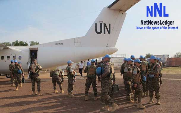 Some 39 peacekeepers from the UNMISS Mongolian Battalion based in Rumbek, South Sudan, arrived in Bentiu on 30 December 2013 to reinforce UN presence in Unity state. Photo: UNMISS/Anna Adhikari