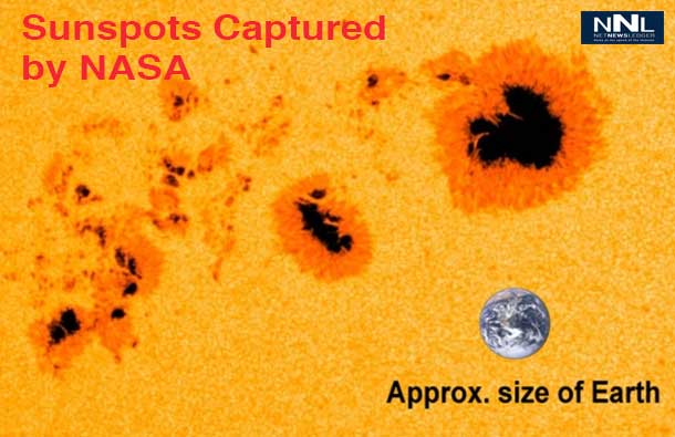 This labeled image taken by SDO's Helioseismic and Magnetic Imager shows the location of two active regions on the sun, labeled AR1944 and AR1943, which straddle a giant sunspot complex. A Jan. 17, 2014, X1.2-class flare emanated from an area closer to AR1943. Image Credit: NASA/SDO