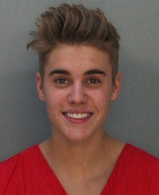 Justin Bieber Mug Shot - Miami Police