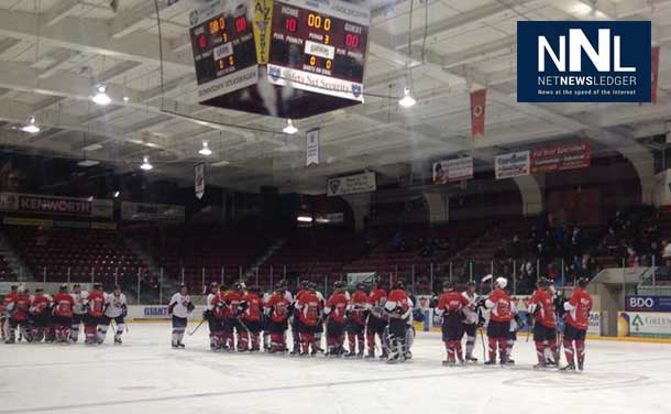Fun for all at Fort William Gardens as the Police All-Stars topped the Thunder Bay Senators in the Annual Crimestoppers Game - Photo by Dman.