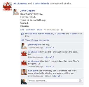 Facebook and Twitter had fans across Thunder Bay and Canada sharing.