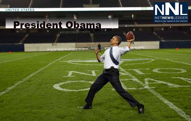 President Obama at Super Bowl XLVIII