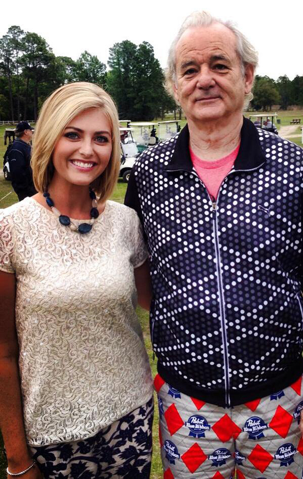 Bill Murray is known for his colourful style in his golf attire.