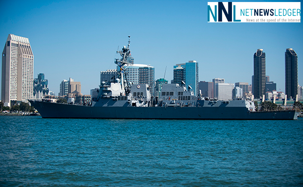 The Arleigh Burke-class guided missile destroyer USS Pinckney transits San Diego Bay Sept. 16, 2013. U.S. Navy photo by Mass Communication Specialist Seaman Todd C. Behrman
