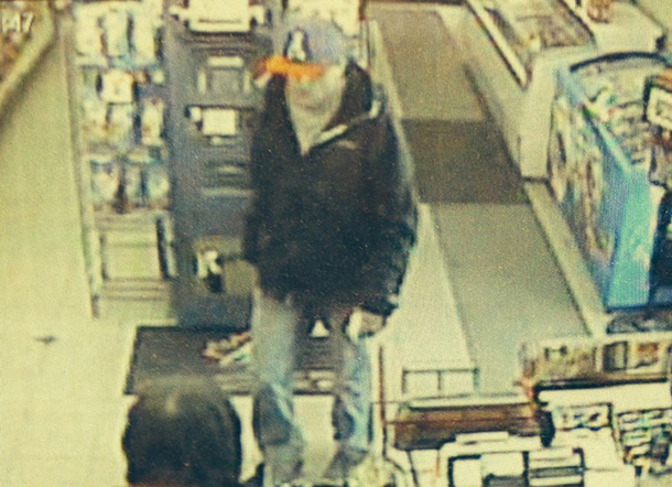 Thunder Bay Police have released this image from the security camera at the Franklin Street robbery location.