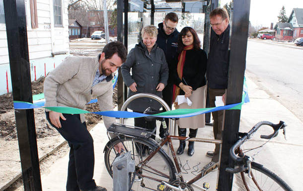 EcoSuperior and Thunder Bay Transit officially celebrated the opening of Thunder Bay’s first cyclist-friendly Transit Hub, located at 562 Red River Road.