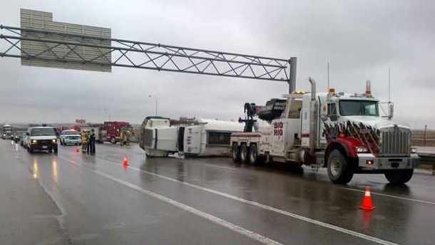 Wet conditions in Alberta are causing accidents. RCMP Image