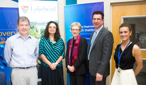 Celebrating the opening of the Thunder Bay Regional Research Institute SSMI in Thunder Bay.