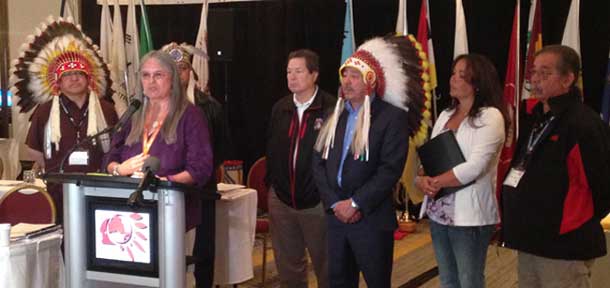 Chiefs of Ontario press conference addressing Bill C-10. – Photo by Jamie Monastyrski 