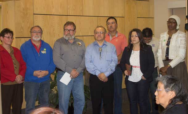The City of Thunder Bay stood shoulder to shoulder against racism at a media conference in Thunder Bay