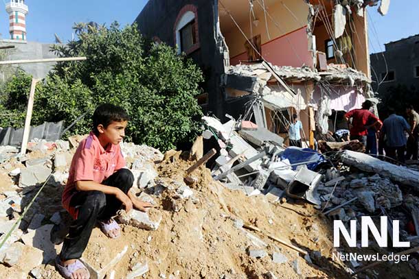 At least 33 children were killed in Gaza in recent days, the UN Children’s Fund (UNICEF) reported yesterday, highlighting the negative impact violence has on children both physically and psychologically. Photo by Shareef Sarhan