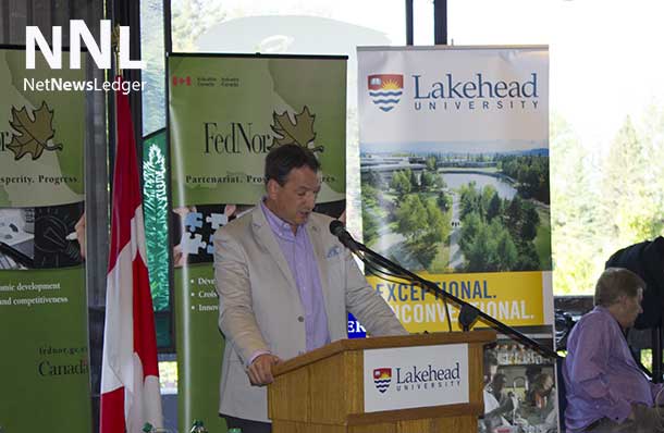 Minister of Natural Resources, Hon. Greg Rickford at Lakehead University.