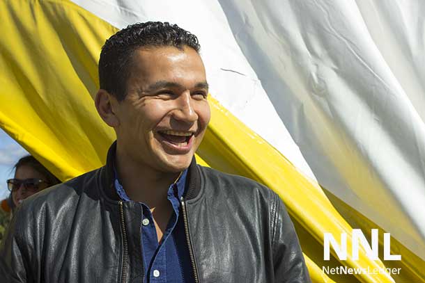 Wab Kinew was sharing a message of hope with students in Thunder Bay today.