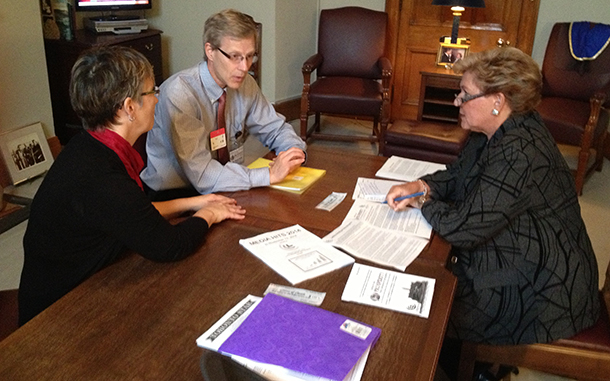 Dr. Mark Polle and Christine Penner Polle meeting with Senator Marie-P Charette-Poulin (Northern Ontario)