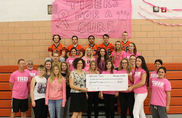 Westgate Tigers step up to help Thunder Bay Regional Health Sciences Foundation