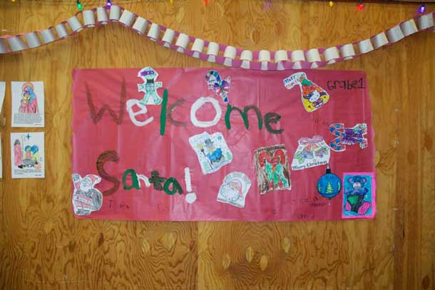 The kids prepared a greeting for Santa in Webiquie