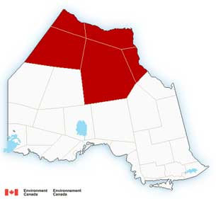 Extreme Cold Warnings are in effect for the Far North