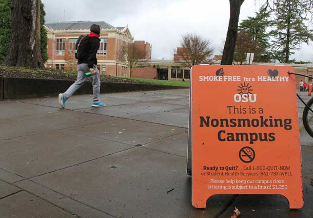 A smoke-free campus is supported in Oregon